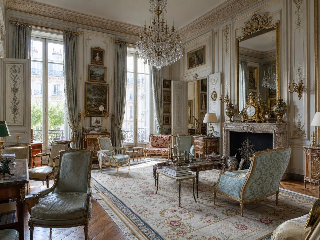 El Gran Salón del Musée Nissim de Camondo con mobiliario del siglo XVIII